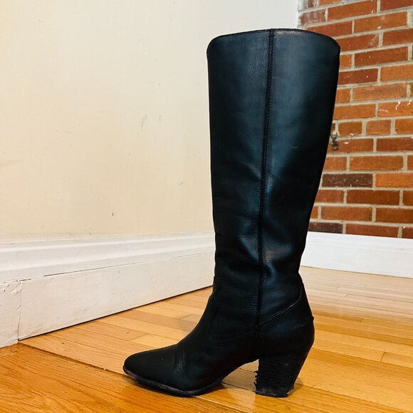Frye Womens Renee Seam Tall Black Cowboy Western Boots 7 M - Picture 11 of 16